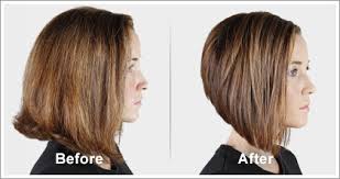 For a graduated/inverted bob to take on the proper shape, it needs to be cut and styled to flip under. Diagonal Forward Stack Wahlpro Com