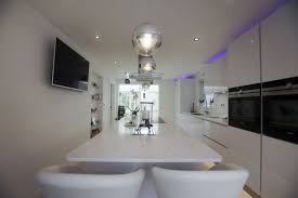 kitchen with track lighting