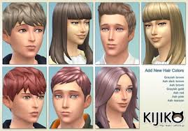 Kijiko New Hair Colors Sims 4 Downloads Sims Hair New Hair Colors New Hair