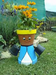 Les pots de fleurs sont aussi utilisés pour forcer et blanchir certains légumes. Un Autre Personnage En Pot De Fleur Les Bijoux De La Fee Fidji Et Ses Autres Passions