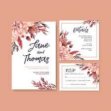 Download Wedding Card With Autumn Flower Concept Design For Template And Invitation Card For Free Wedding Cards Floral Wedding Invitation Card Flower Wedding Invitation