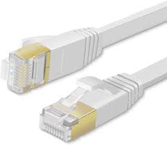 Amazon Com Tnp Cat7 Shielded Ethernet Flat Patch Network Cable 10gbps 600mhz High Performance With Snagless Rj45 Connectors Gold Plated Plug S Stp Wires Networking Cable Wiring Black 33 Feet White Computers