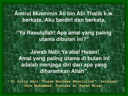 Ali musri semjan putra, m.a. Ppt Nasihat Rasulullah Menyambut Bulan Ramadhan Diriwayatkan Oleh Imam Ali Bin Abi Thalib R A Powerpoint Presentation Id 5600882