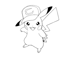 Check spelling or type a new query. Cute Pikachu With Hat Coloring Pages To Printable For Kids Free Ecolorings Info