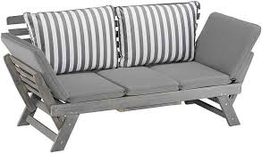 Gartenbank Daybed Akazie Akazienholz Inkl Auflagen Abklappbar Gartenbank Gartenbank Klappbar Akazienholz