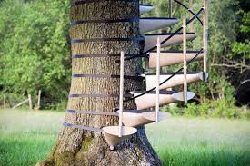 We're always driven to recall old tales of knights working using their long dresses on these staircases into the tower shirts. Canopystair A Modular System Of Steps That Can Be Attached Without Tools To Form A Spiral Staircase Around A Tree Trunk Spiral Staircase Building A Treehouse Tree House