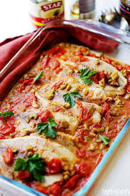 Conquer your fear of cooking fish! Mediterranean Style Baked Tilapia How Do You O Live 5000 Sweepstakes Diethood