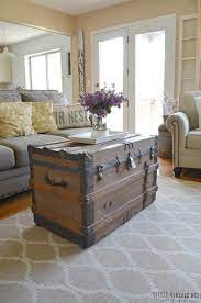 Large Antique Steamer Trunk Coffee Table Dekor Ev Dekorasyonu Mobilya