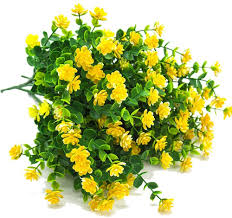 In your choice of colors and sizes, our selection of window boxes are perfect for foliage plants and flowers. Buy Jemong 8pcs Artificial Flowers Fake Outdoor Uv Resistant Plants Faux Plastic Greenery Shrubs Indoor Outside Hanging Planter Home Kitchen Office Wedding Garden Christmas Decor Yellow Online In Taiwan B07gyx1r6h
