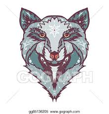 24 simple wolf tattoo art design and ideas for tattooing. Vector Art Wild Wolf Tattoo Clipart Drawing Gg85136205 Gograph