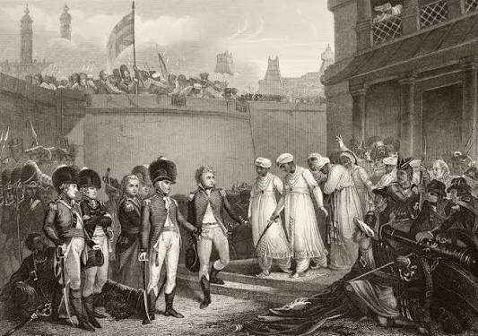 Surrender of the Two Sons of Tippoo Sultan During the Siege of Seringapatam in the Third Anglo-Mysore War, from 'The National and Domestic History of England' by William Hickman Smith Aubrey