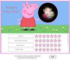 Free Peppa Pig Potty Training Charts Customize With Your Photo