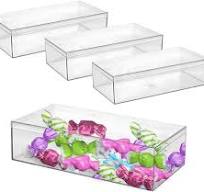 Hammont Rectangle Acrylic Box - Shelf Organizer Bins - Clear Storage  Containers - Candy Party Favors | Bathroom Storage | Makeup Cosmetic  Organization ...