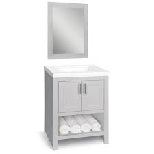 Check spelling or type a new query. Glacier Bay Spa 24 In W X 18 75 In D Bath Vanity In Dove Gray With Cultured Marble Vanity Top In White With White Sink And Mirror Ppspadvr24my The Home Depot