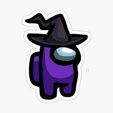 Among Us Purple Witch Hat Sticker By Karencashel In 2021 Cute Patterns Wallpaper Cute Stickers Aesthetic Stickers