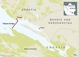 Each pillar is higher than 100 meters. Waiting On The Peljesac Bridge Sayjack