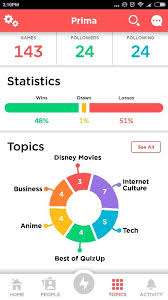 Quiz Up Pie Chart Quiz Design App Design Dashboard Mobile