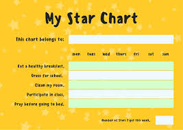 Yellow Stars Preschoolers Reward Chart Templates By Canva