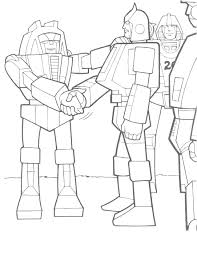 Robot optimus is preparing to fight back enemies. Coloring Page Transformers Coloring Pages 11