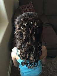 Formal Hairstyle Little Girl Half Up Curls Pretty Hair Bling Flower Girl Hairstyles Pagent Hair Pageant Hair