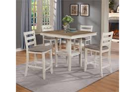 Find small pub table sets. Crown Mark Furniture Tahoe 2630set Wh 5 Piece Counter Height Table And Chairs Set Del Sol Furniture Pub Table And Stool Sets