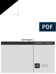 Lucknow (uttar pradesh) india, june 9 (ani): Lsedigest2012 13 London School Of Economics Investing