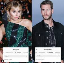Maybe you would like to learn more about one of these? Miley Cyrus And Liam Hemsworth Make Their Split Instagram Official By Unfollowing Each Other