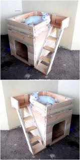 50 Modern Ideas Of Pallet Wood Creations And Projects Diypalletideas Ich Wunschte Ich War Diese Katze Br Wooden Cr Cat House Diy Pet Furniture Diy Furniture