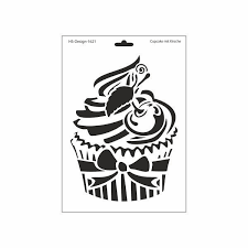 Schablone kleine weihnachtsmotive, din a5 günstig online bestellen. Schablone Din A4 Cupcake Mit Kirsche Schablonen Motive Zeichnungen