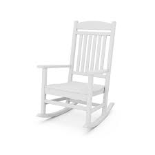Trex Outdoor Furniture Seaport Classic White Plastic Rocking Chair S With Slat Seat Lowes Com Rocking Chair Plastic Rocking Chair Outdoor Rocking Chairs