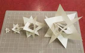 Math Craft Monday Community Submissions Plus How To Make An Orderly Tangle Of Triangles Math Crafts Math Projects Math Art