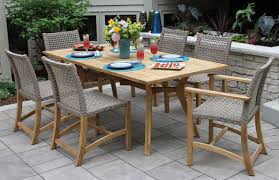 Tna2288 Ash Wicker Teak Dining Arm Chair 2pk Shown With Tna7912 Nautical Teak Dining Table T Side Chairs Dining Patio Dining Set Teak Patio Furniture