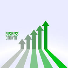 business success and growth chart arrow concept vector