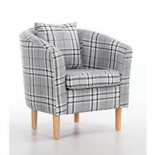 I've set make an offer for each set, so please contact me if you would like to purchase more than this item. Edinburgh Tartan Tub Chair In Grey Chairs Warehouse