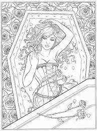 View and print full size. Blue Print Demon Vampire Coloring Pages For Adults