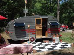 Vintage Camper Photos Port Crescent State Park Welcomes Vintage Camper Show July 26 Vintage Camper Vintage Travel Trailers Vintage Trailers Restoration