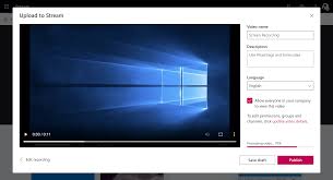 Then, you can upload the video to youtube. Create Screen Recording From Your Desktop Microsoft Stream Microsoft Docs