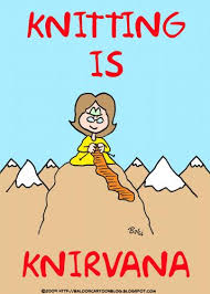Start knitting until your scarf is the length that you like. Knitting Is Knirvana Nirvana Von Rmay Philosophie Cartoon Toonpool
