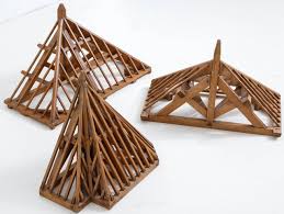 Architectural Models Of A Roof Construction Charpente 1stdibs Com Roof Construction Roofing Diy Roof Design