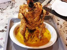 Baked Chicken On The Beer Bottle Red Pachino
