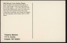 1983 Mercury Lynx Station Wagon Casper Wyoming Automobile Classic Car  Postcard