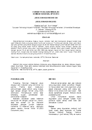 Pengambilan artikel jurnal penelitian ini diambil dari database. Contoh Abstrak Makalah Bahasa Indonesia Contoh Surat