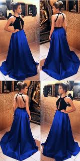 Long Black And Blue Prom Dress Long Black Hater Satin Backless Prom Dresses 2019 Simple Evening Gowns Backless Prom Dresses Backless Bridesmaid Dress Backless Evening Dress