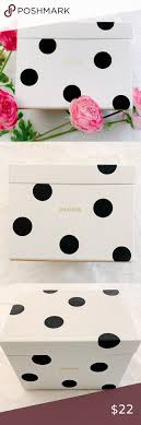 New Kate Spade Deco Dot Recipe Box With Cards Recipe Card Boxes Recipe Cards Cork Panels