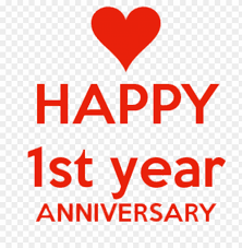 Whatever it is your wedding anniversary or any of your loved ones, share heartfelt and warm 1st anniversary wishes to make this celebration fantastic. Happy First Anniversary Red Letters Png Image With Transparent Background Toppng