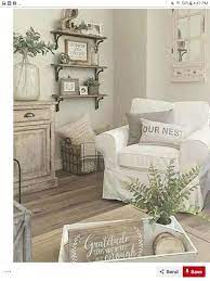 Rustic Shelves With White Modern Farmhouse Living Room Decor Modern Farmhouse Living Room Farm House Living Room
