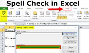 spell check in excel example shortcut how to perform