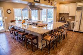 When you've got a larger home with a larger kitchen for your larger family, you'll need to think the kitchen is stunning but the seating availability surrounding the spacious island make the room so much more appealing. Timonium Md K S Renewal Systems Llc Kitchen Island Design Kitchen Island With Seating Kitchen Island With Cooktop