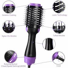 You know how you go to the stylist, and they do that magic trick where they spin the round brush in their fingers and use the blow dryer to make your hair look like silk? 4 In 1 Hot Air Brush Hair Comb One Step Hair Dryer Volumizer For Drying Straightening Curling Salon Negative Ion Ceramic Electric Blow Dryer Rotating Straightener Curl Brush Walmart Canada