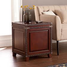 Once you've started to narrow down coffee tables, turn your attention to your end tables. Southern Enterprise 23 75 Coffee Brown Vintage Style Square Trunk End Table